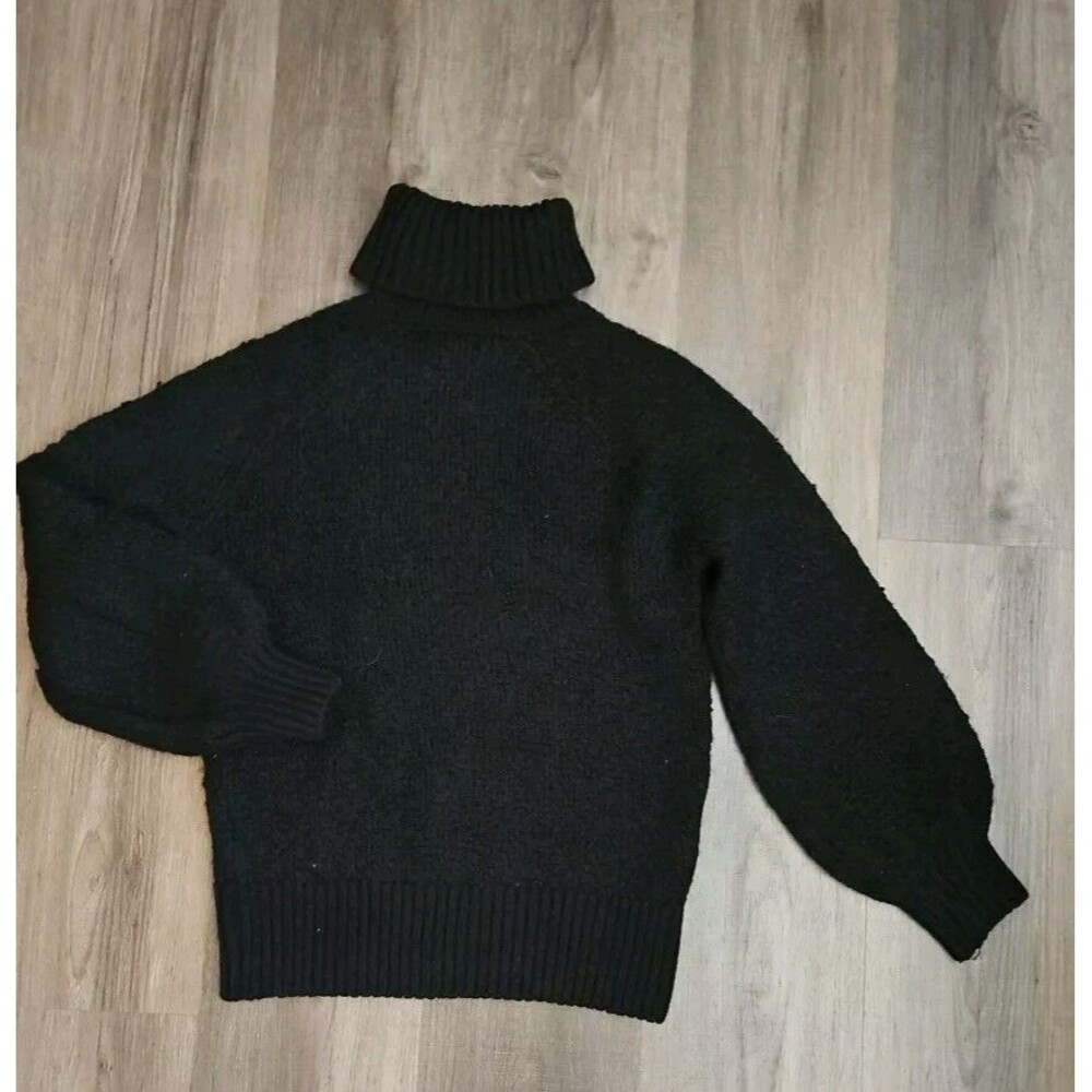 Who What Wear Womens Medium Turtleneck Sweater Black  Wool Blend Long Sleeve... - Picture 3 of 6